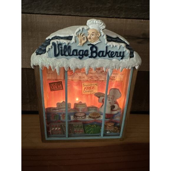 Memories On Main Village Bakery Hanging Lighted Shadow Box -vintage - Picture 2 of 6